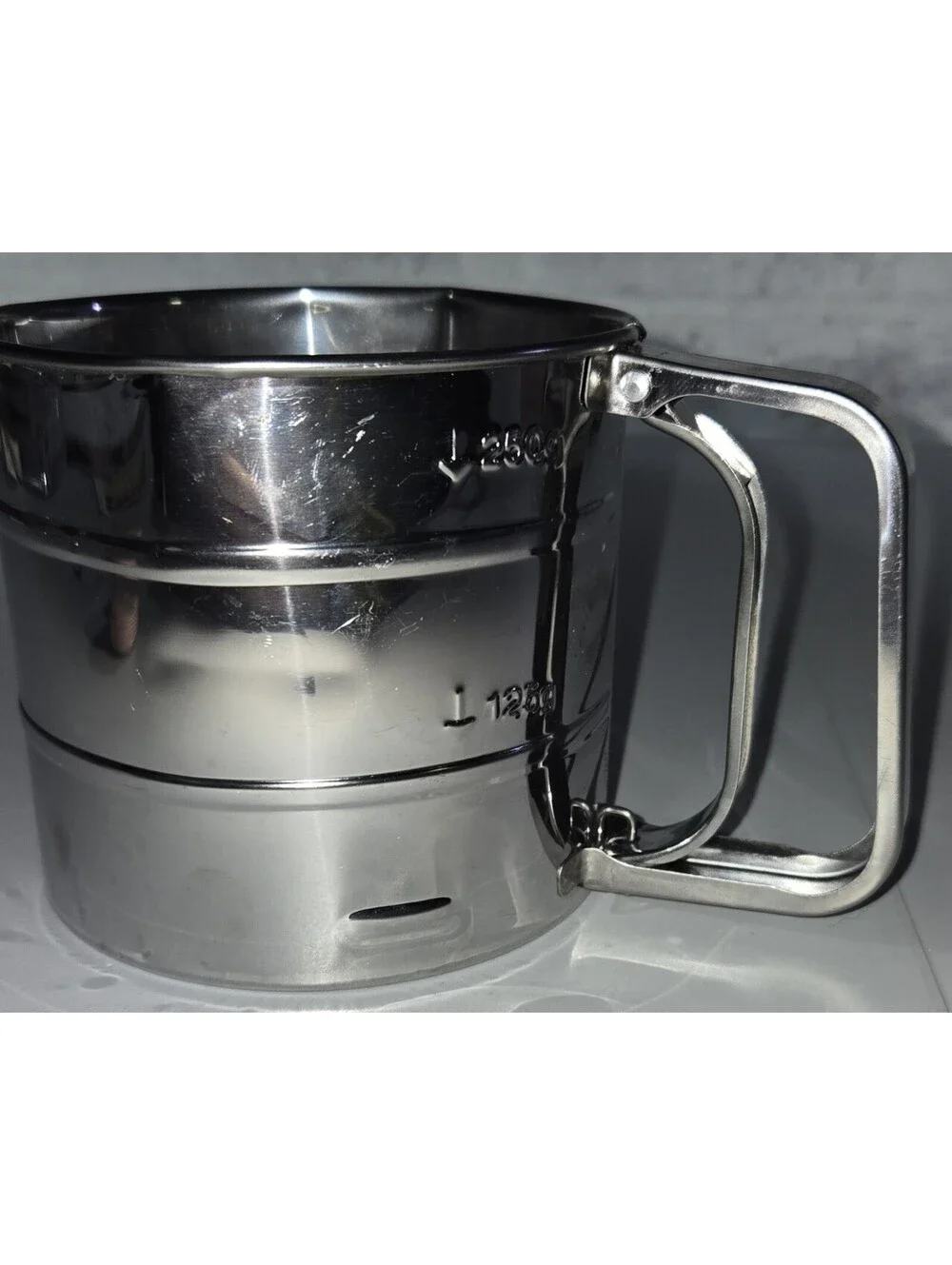 2.5 Cup Flour Sifter, Semi Automatic Small Baking Sieve, Stainless Steel,...